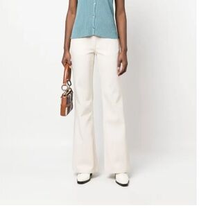 A.P.C. Mid rise flare leg jeans size 25 Ecru contemporary